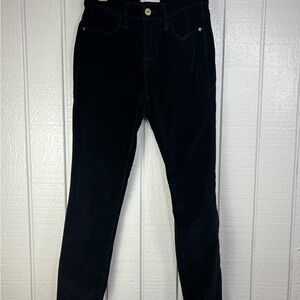 Frame Women’s Black Noir Le High Skinny Sz 23 Corduroy Pants